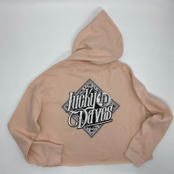 Lucky Daves Diamond Crop Hooded Pullover