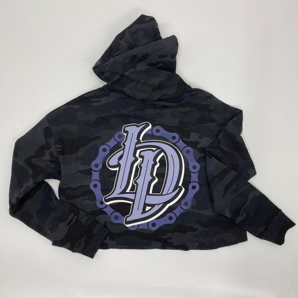 Lucky Daves Chain Crop Hooded Pullover